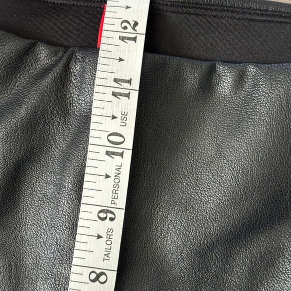 Spanx Faux Leather Split Leg Pants Sz 1X Black Going Out Baddie Plus Size - Picture 6 of 7